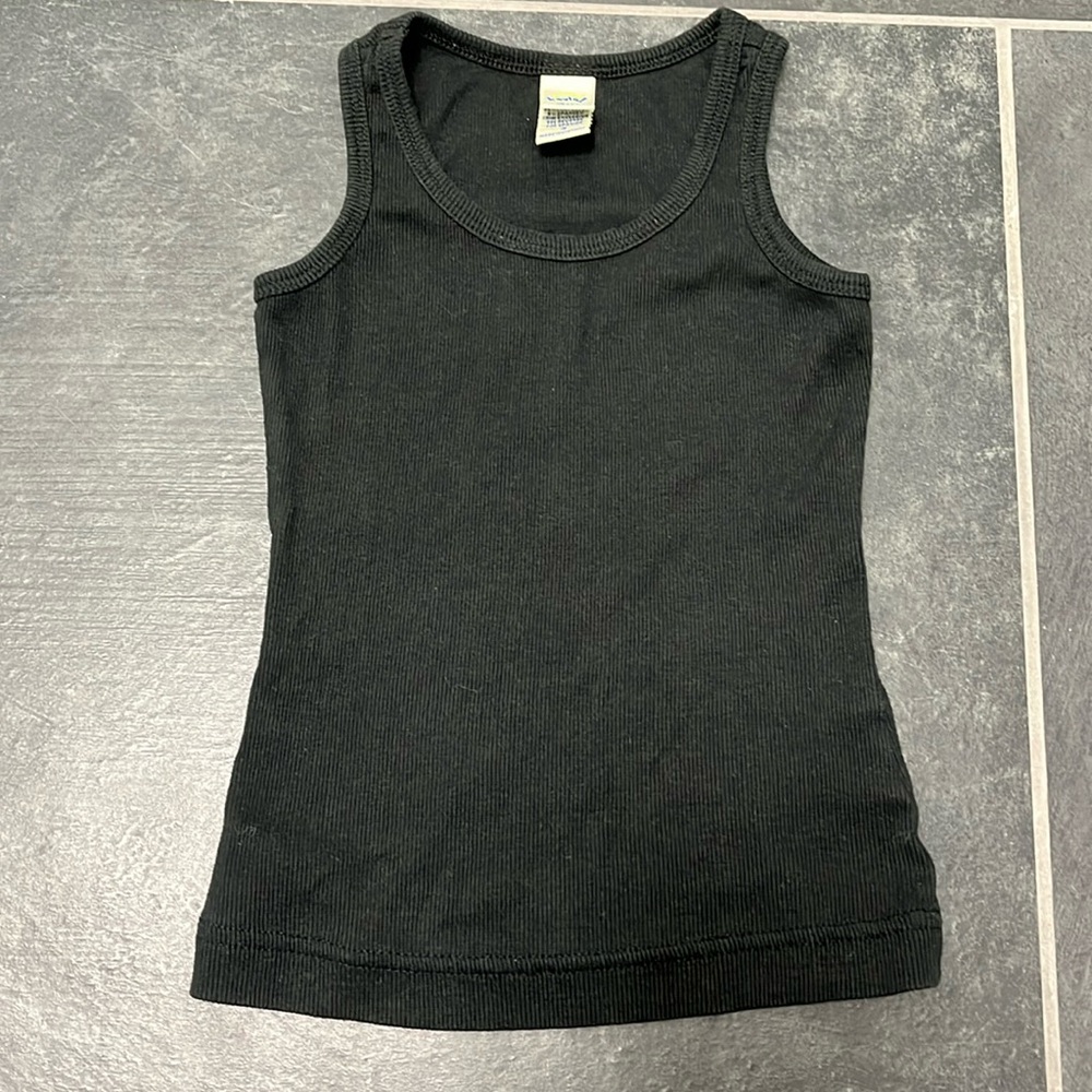 Kavio! girls black ribbed tank - size 3